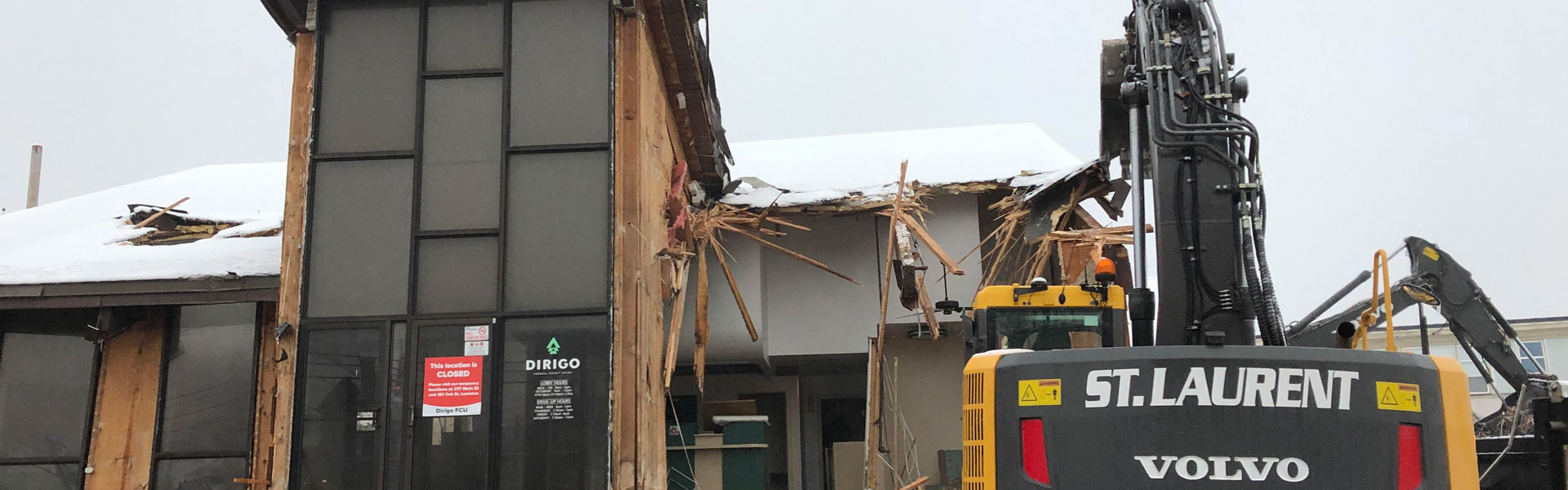 Demolition and Site Prep for Bangor Savings Branch and Dirigo Federal Credit Union
